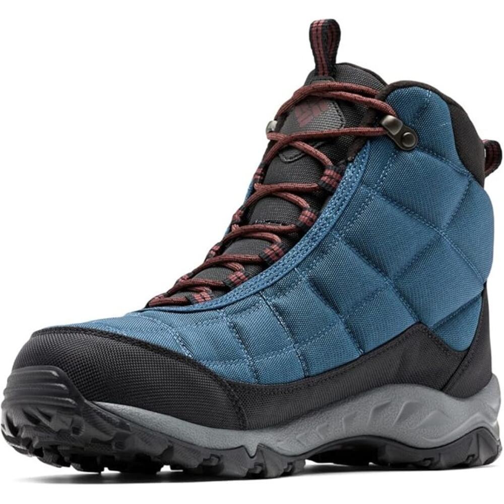 Columbia Men's Firecamp Boot Hiking Shoe, Petrol Blue/Black, Size 15 - Picture 2 of 5